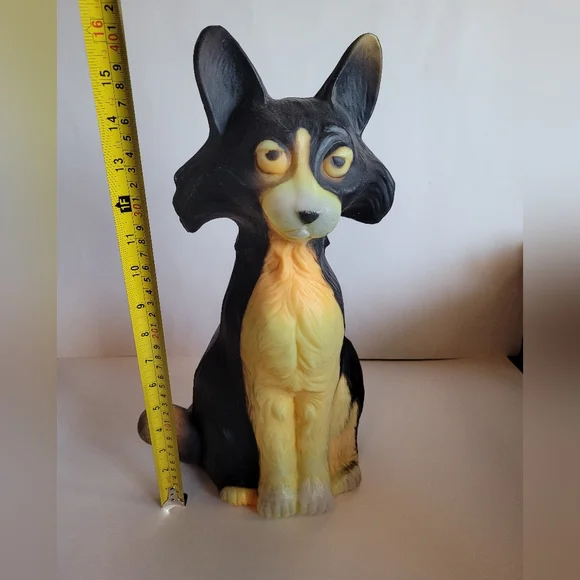 Vintage Halloween Black Cat Blowmold Home Decor Made in Canada - Picture 3 of 3